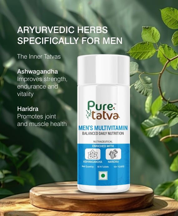 Pure Tatva Men's Multivitamin 60 Tablets - Complete daily nutrition for men